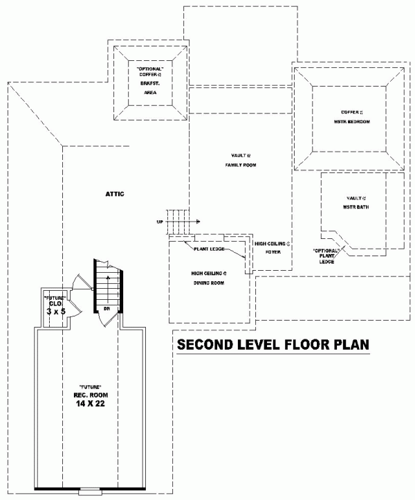 Second Floor Plan for House Plan #499971
