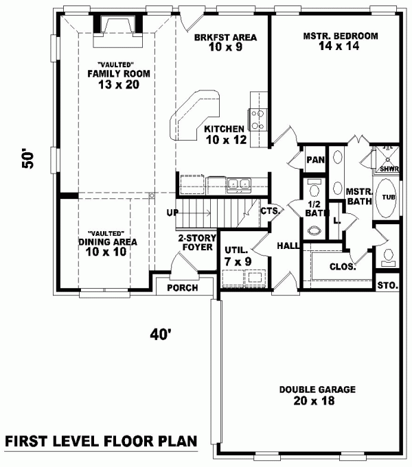 Main Floor Plan for House Plan #490721