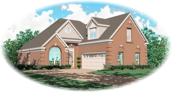 Full Rendering for House Plan #490721