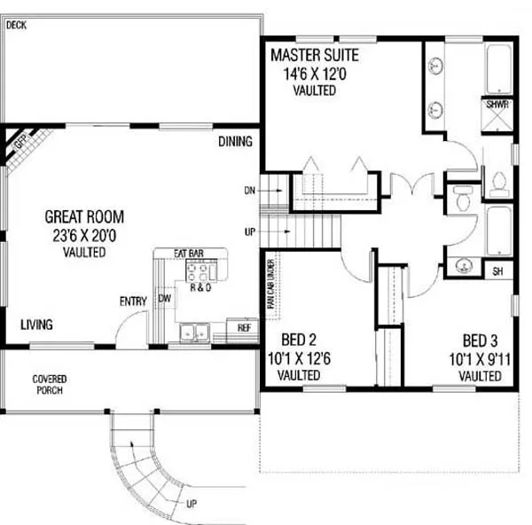 Main Floor Plan for House Plan #160400
