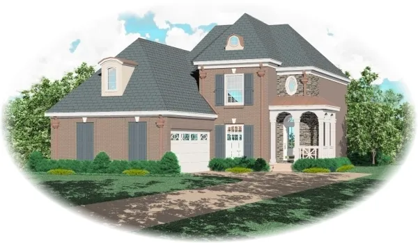 Full Rendering for House Plan #494931