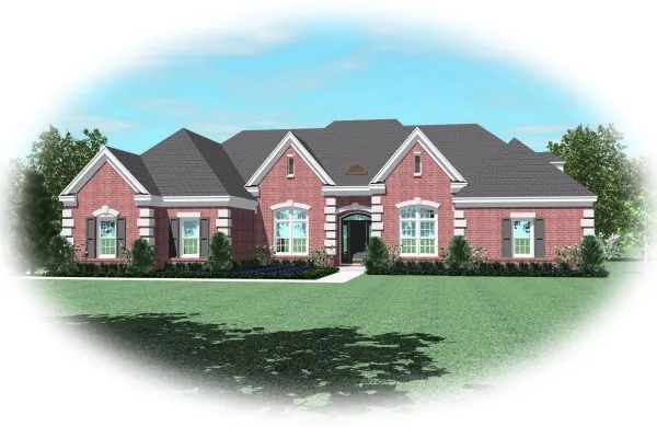 Full Rendering for House Plan #490103