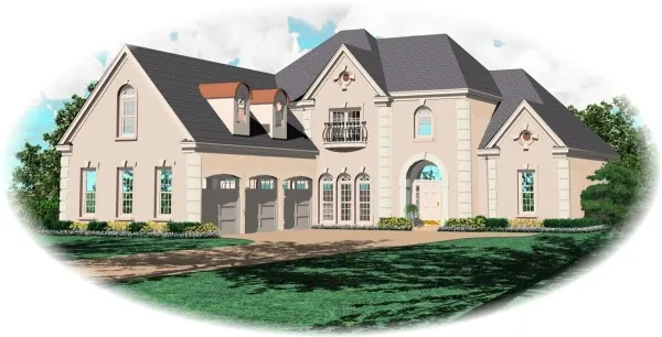 Full Rendering for House Plan #490042