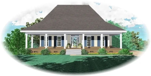 Full Rendering for House Plan #495181