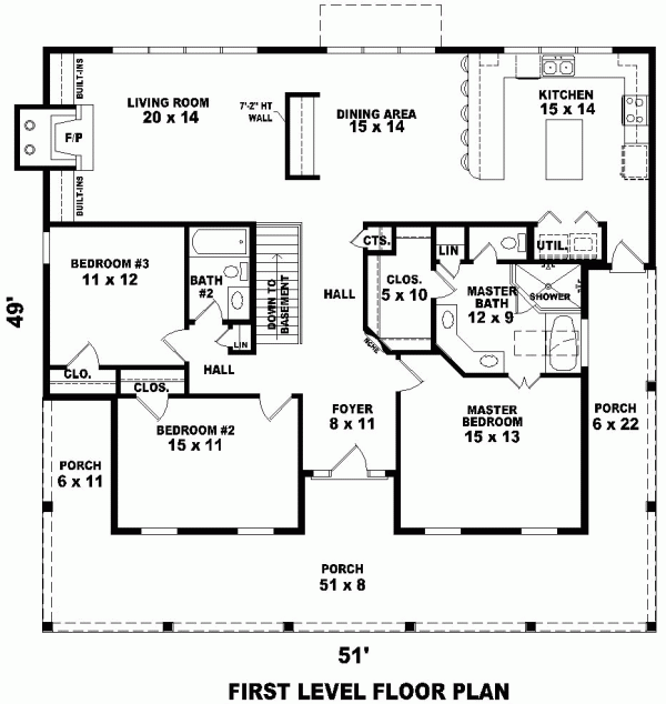 Main Floor Plan for House Plan #495181