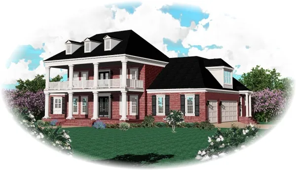 Full Rendering for House Plan #492762