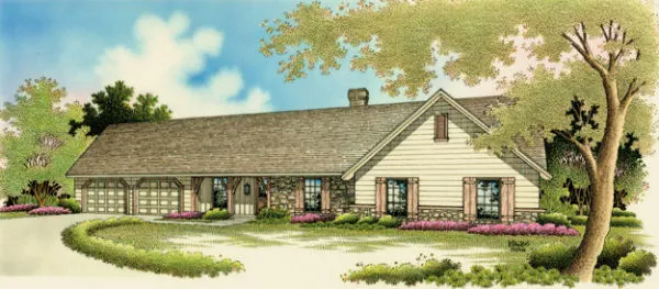 Full Rendering for House Plan #482071