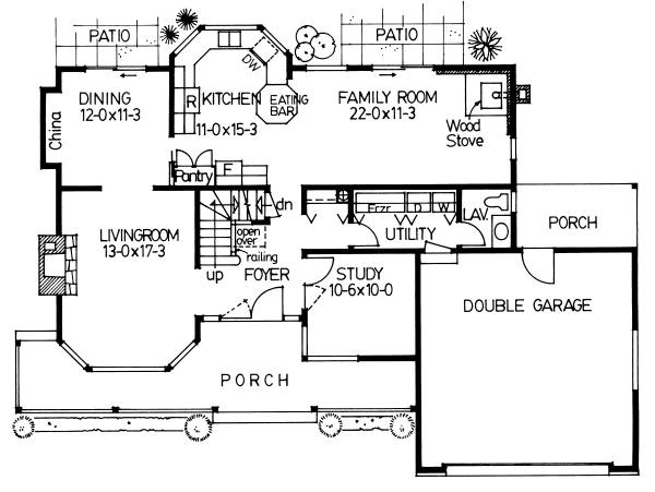 Main Floor Plan for House Plan #200272