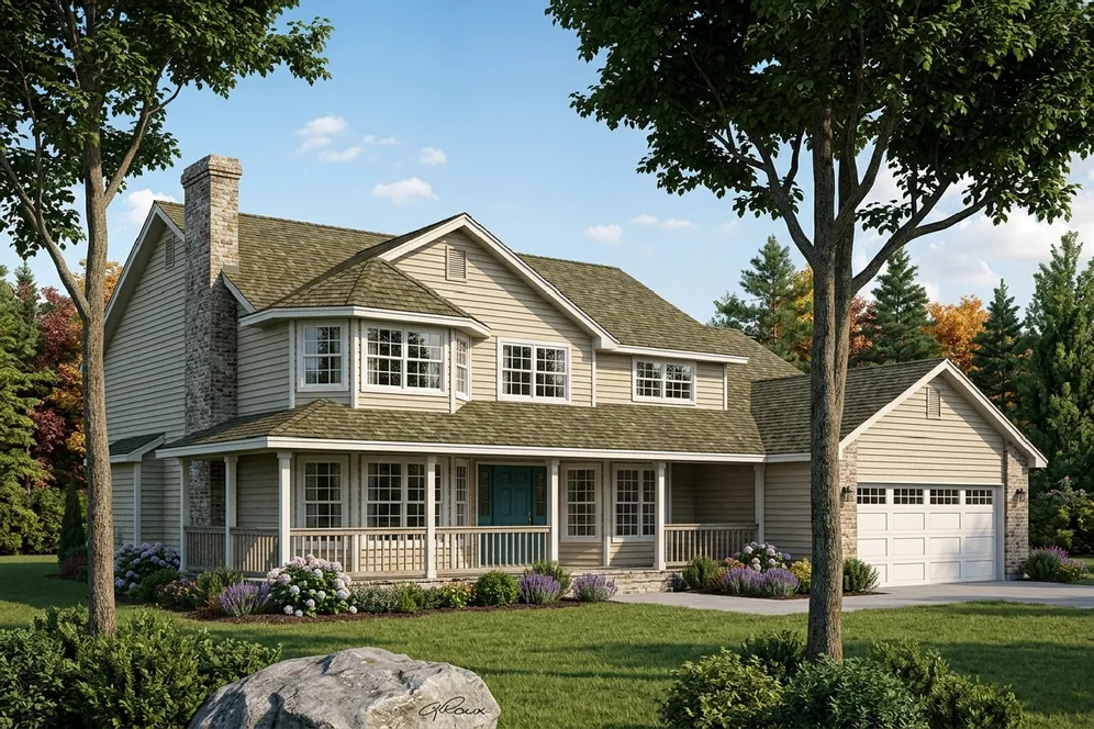Full Rendering for House Plan #200272