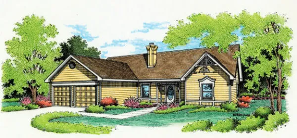 Full Rendering for House Plan #488241
