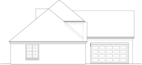 Left Elevation for House Plan #495191