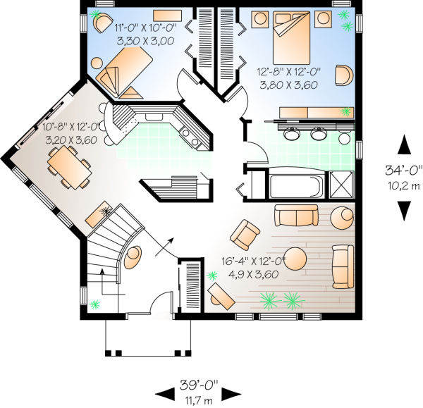 Main Floor Plan for House Plan #146412