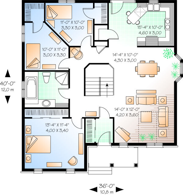 Main Floor Plan for House Plan #149612