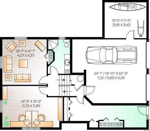 Basement Plan for House Plan #140842
