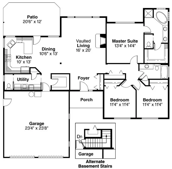 Main Floor Plan for House Plan #340233