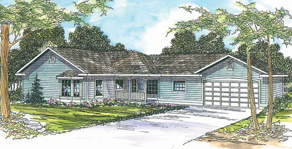 Full Rendering for House Plan #345233