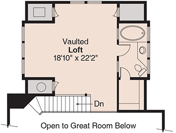 Second Floor Plan for House Plan #343328