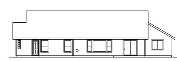 Rear Elevation for House Plan #340333