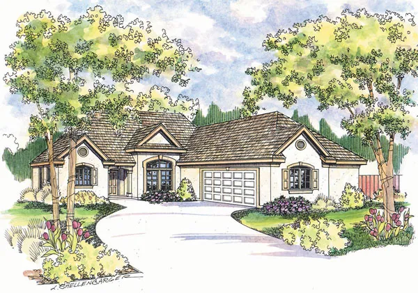 Full Rendering for House Plan #345333