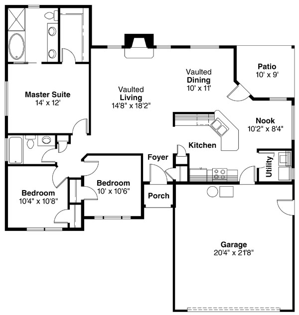 Main Floor Plan for House Plan #347333