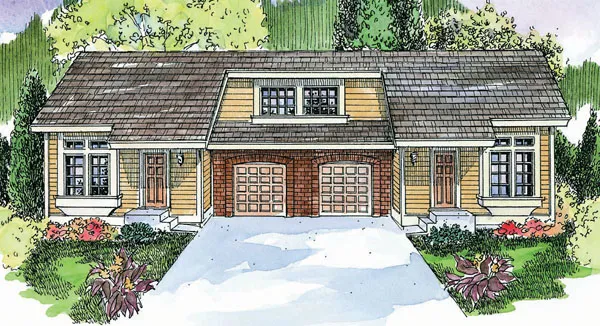 Full Rendering for House Plan #345006