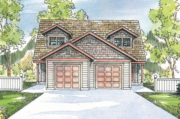 Full Rendering for House Plan #342106