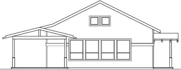 Right Elevation for House Plan #348943