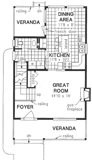 Main Floor Plan for House Plan #133124