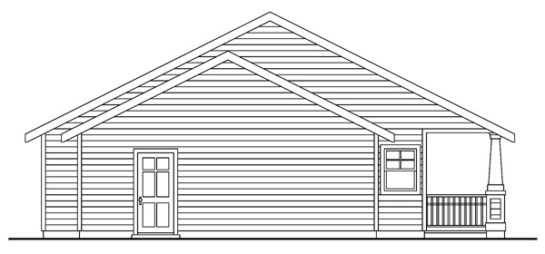 Rear Elevation for House Plan #340953