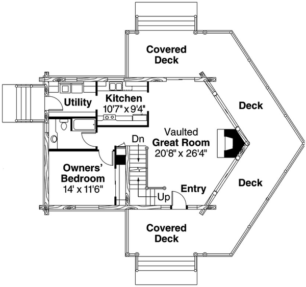 Main Floor Plan for House Plan #349933