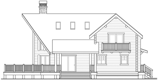 Right Elevation for House Plan #349933