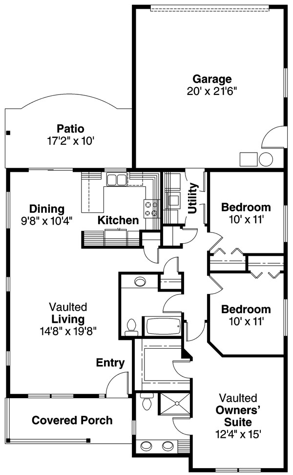 Main Floor Plan for House Plan #341463