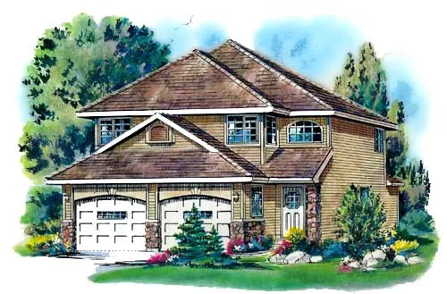 Full Rendering for House Plan #130324