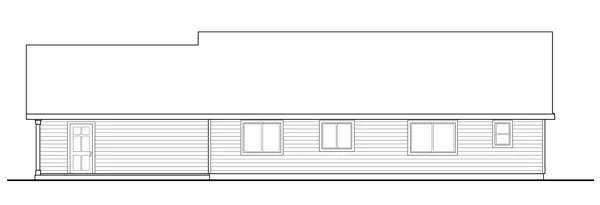 Rear Elevation for House Plan #340463