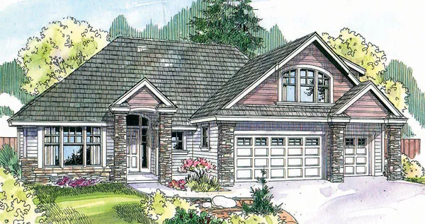 Full Rendering for House Plan #346163