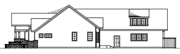 Right Elevation for House Plan #341543