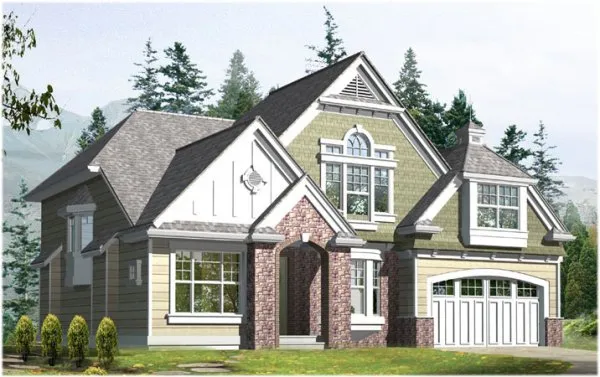 Full Rendering for House Plan #335462
