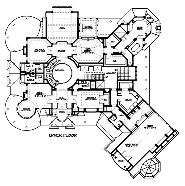 Second Floor Plan for House Plan #335897