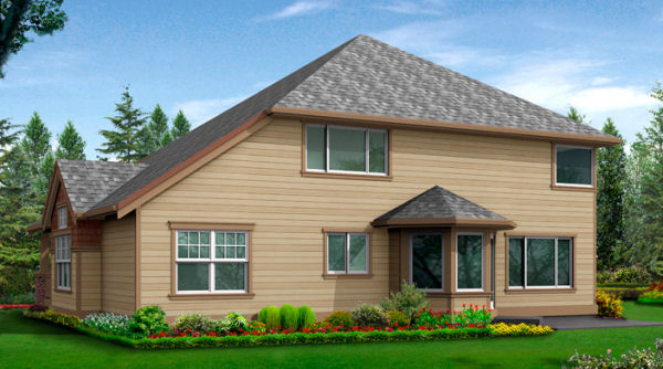 Rear Elevation for House Plan #330942