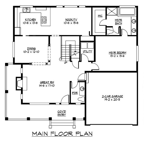 Main Floor Plan for House Plan #333122