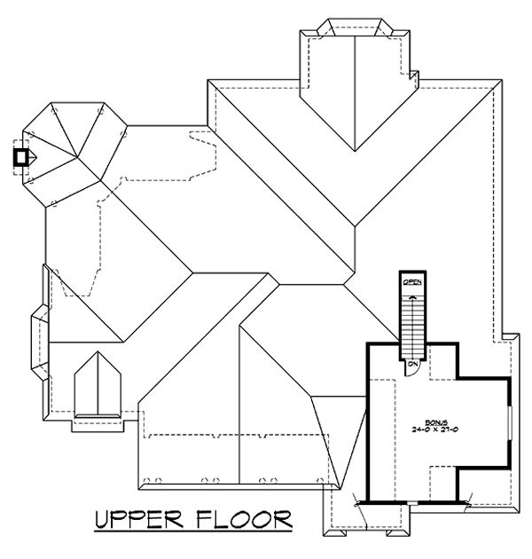 Second Floor Plan for House Plan #335914