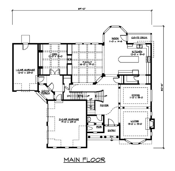 Main Floor Plan for House Plan #335264