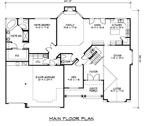 Main Floor Plan for House Plan #330403