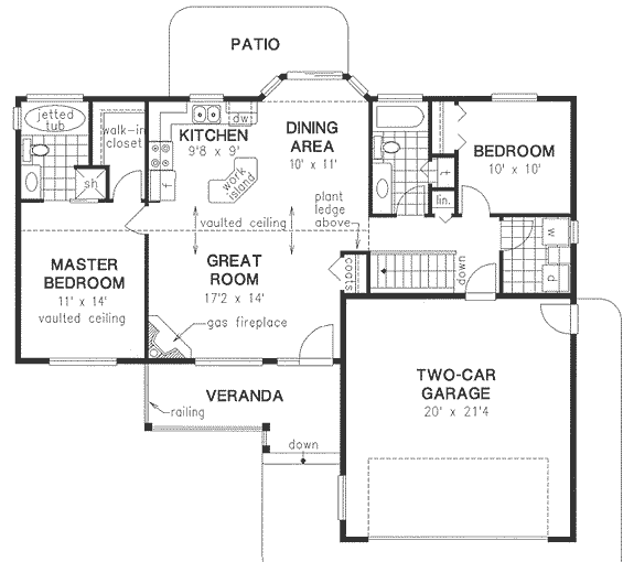 Main Floor Plan for House Plan #136444