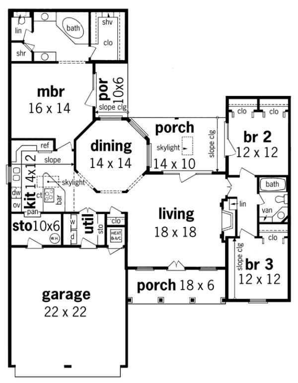 Main Floor Plan for House Plan #488261