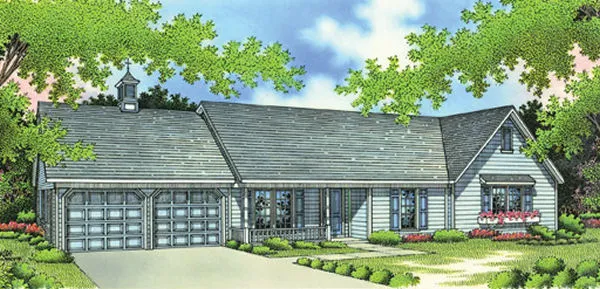 Full Rendering for House Plan #485181