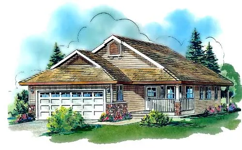 Full Rendering for House Plan #133544
