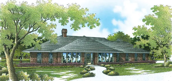 Full Rendering for House Plan #480002