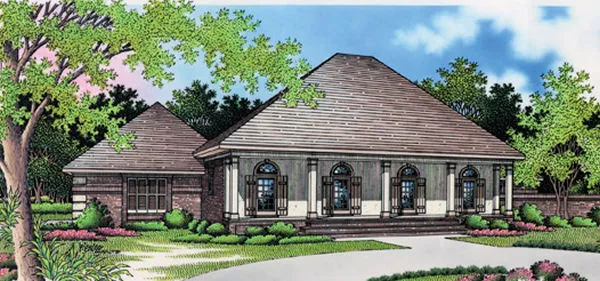 Full Rendering for House Plan #486032