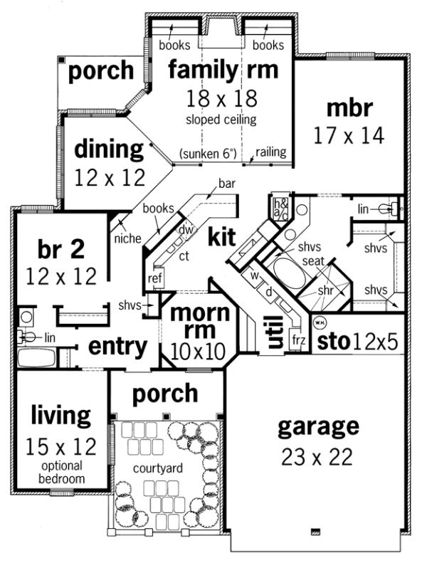 Main Floor Plan for House Plan #484281